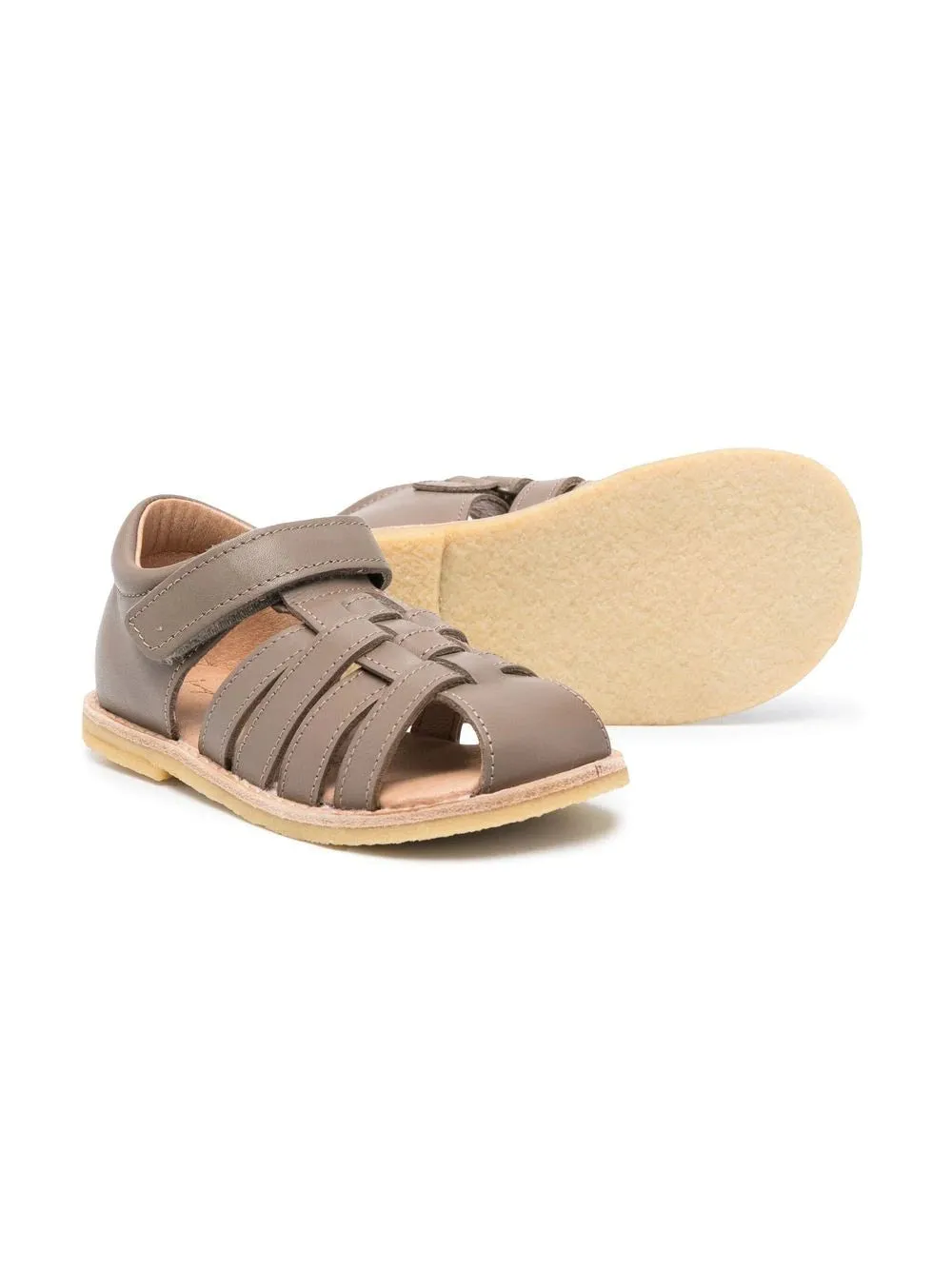 Lapinou Strap Leather Sandal in Earth