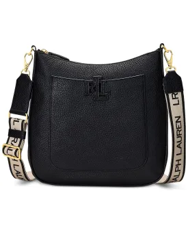 Lauren Ralph Lauren Pebbled Leather Cameryn Small Shoulder Bag, Black