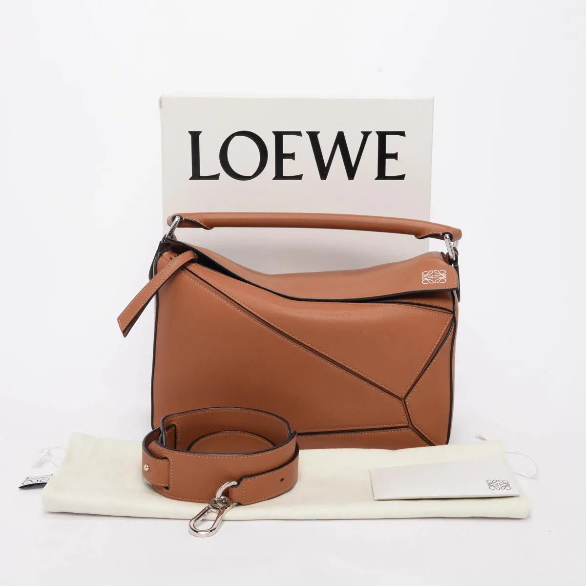 Loewe Tan Calfskin Medium Puzzle Bag