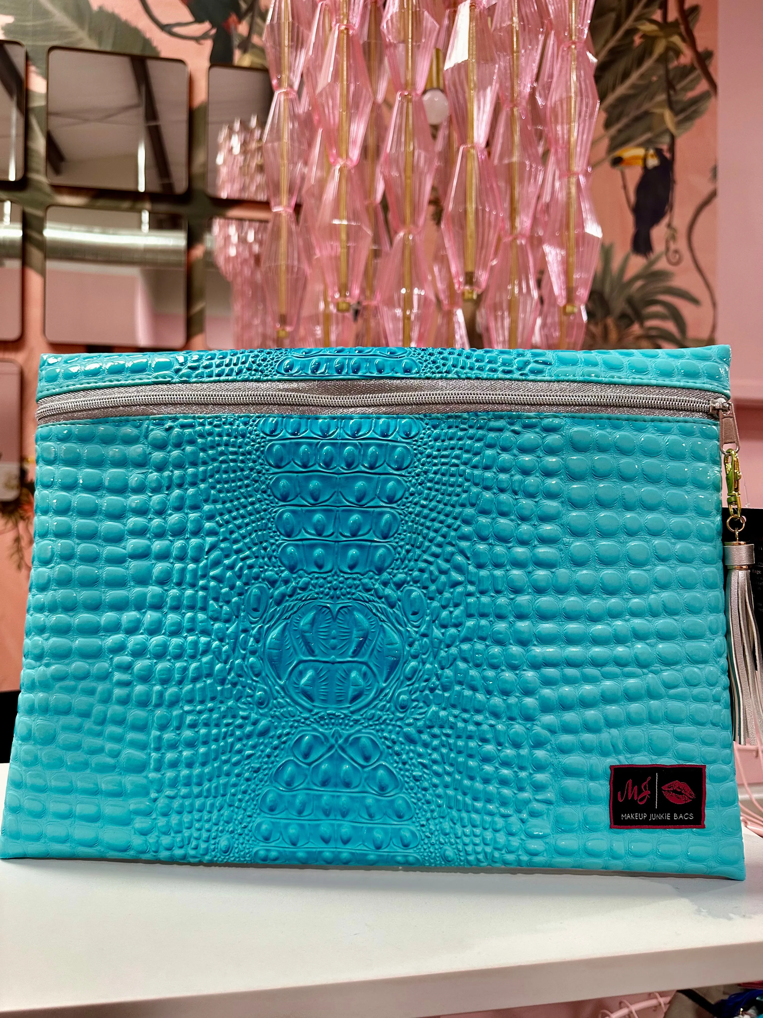 Makeup Junkie Bags -  Tiffany Bubble Gator Laptop Case [Pre-Order] - Glamfox Exclusive