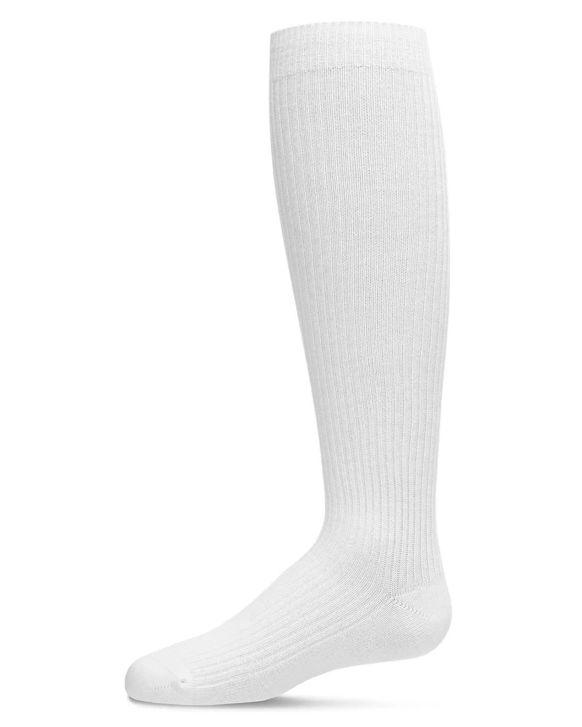 Memoi Thin Ribbed Knee Highs