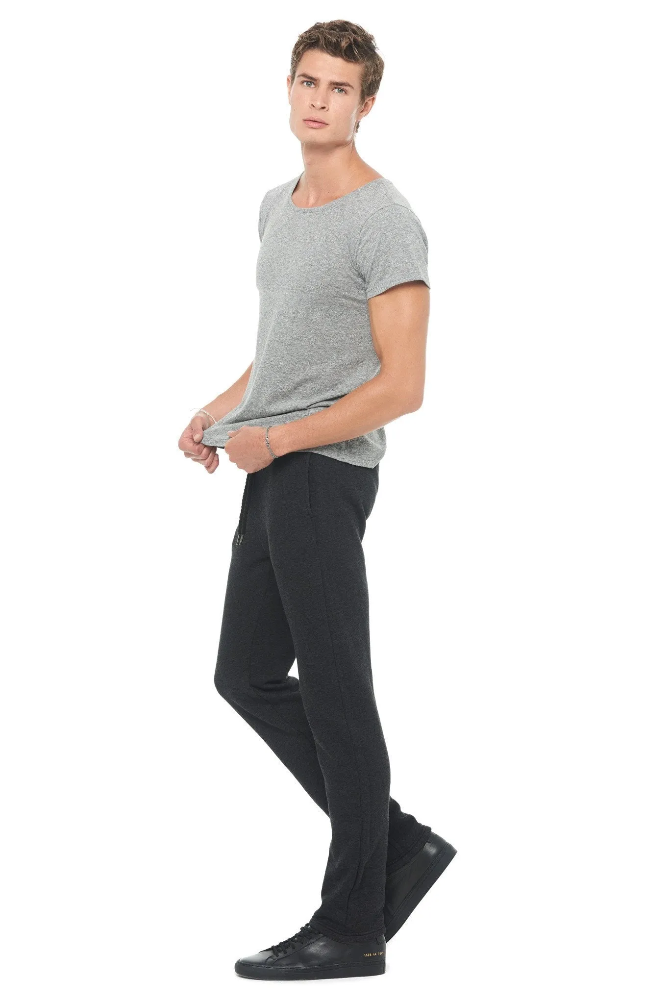 Men's Novelty Texture Wide Neck Tee