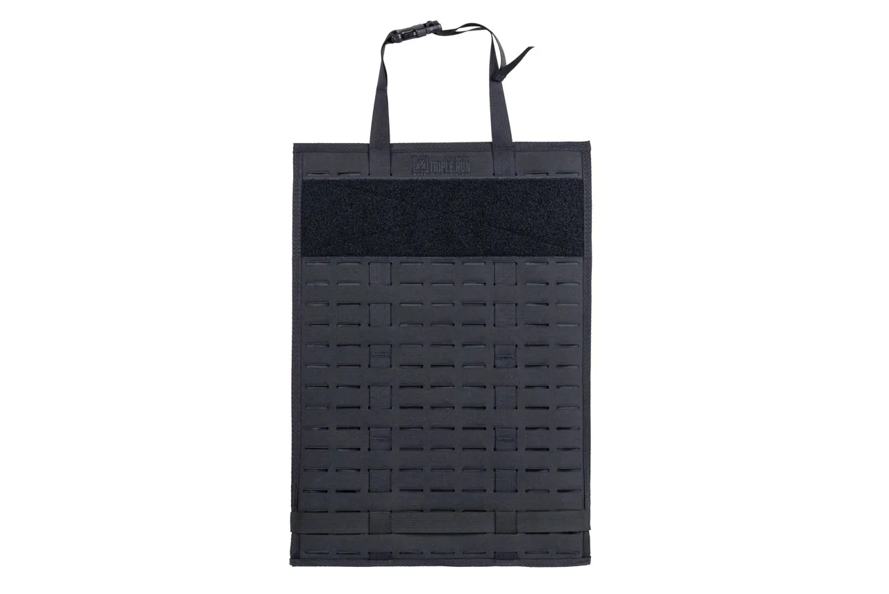 MOLLE Seat Back Panel - 14" x 20" Black | Triple Run