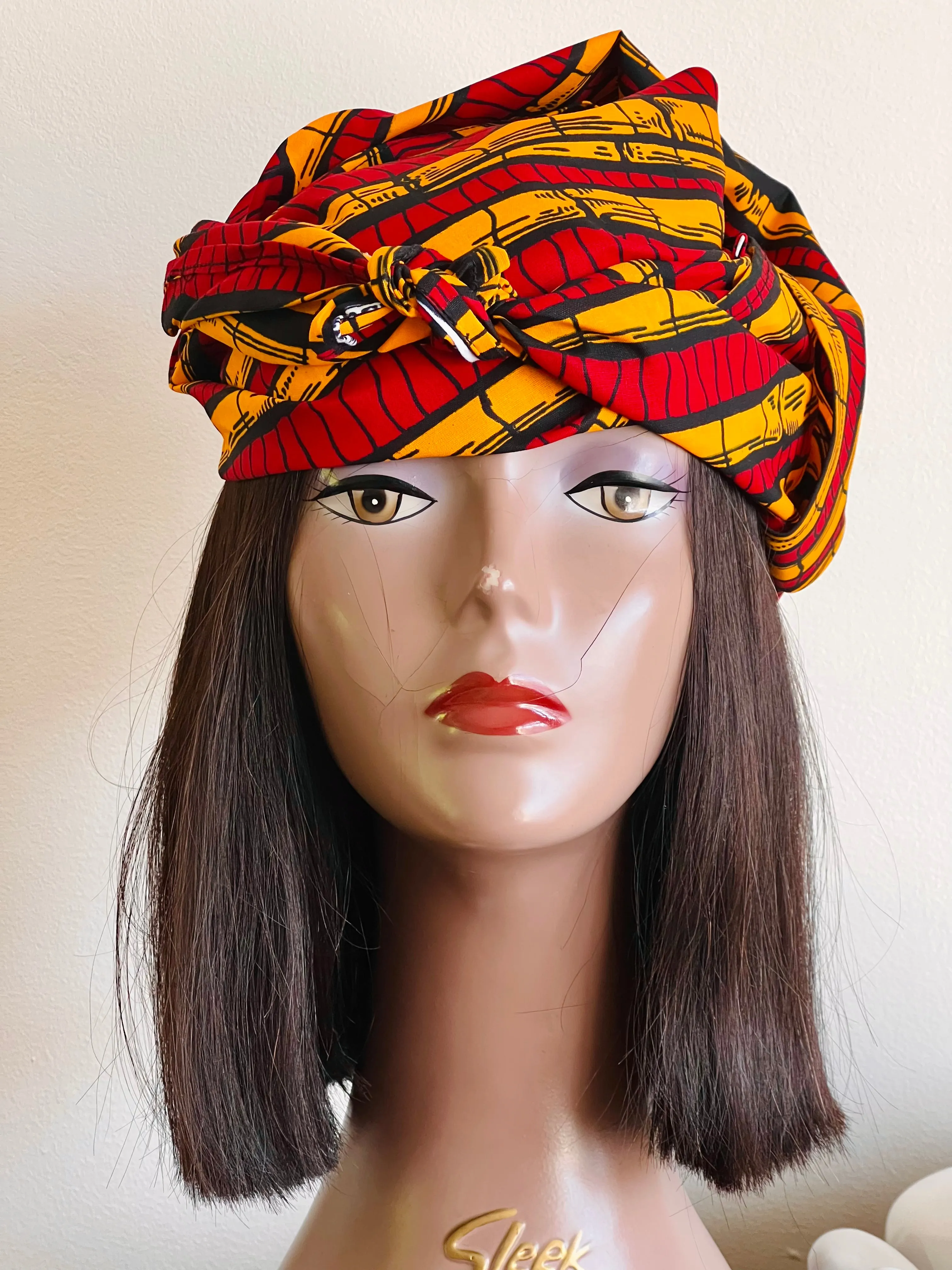 New In African Ankara Print Headwrap/Headtie