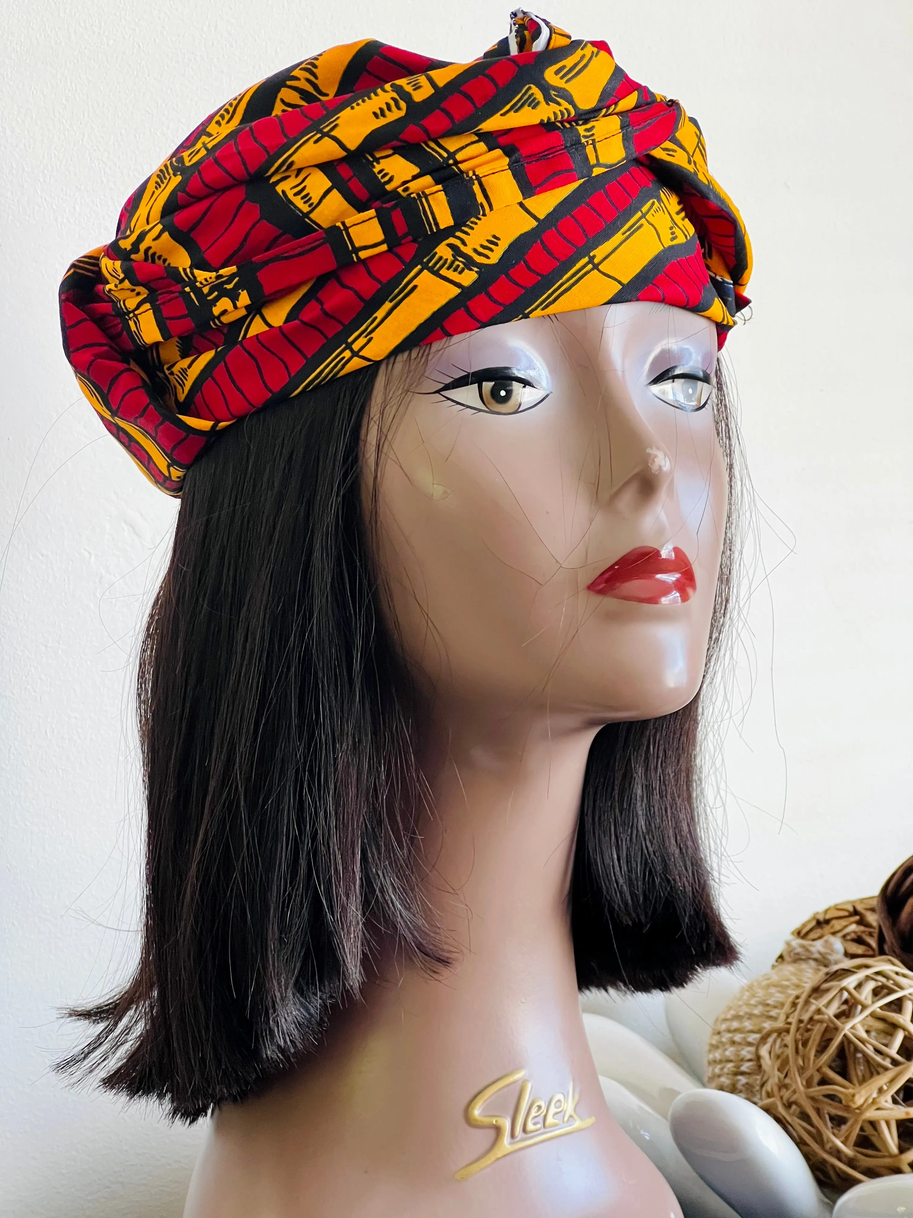 New In African Ankara Print Headwrap/Headtie