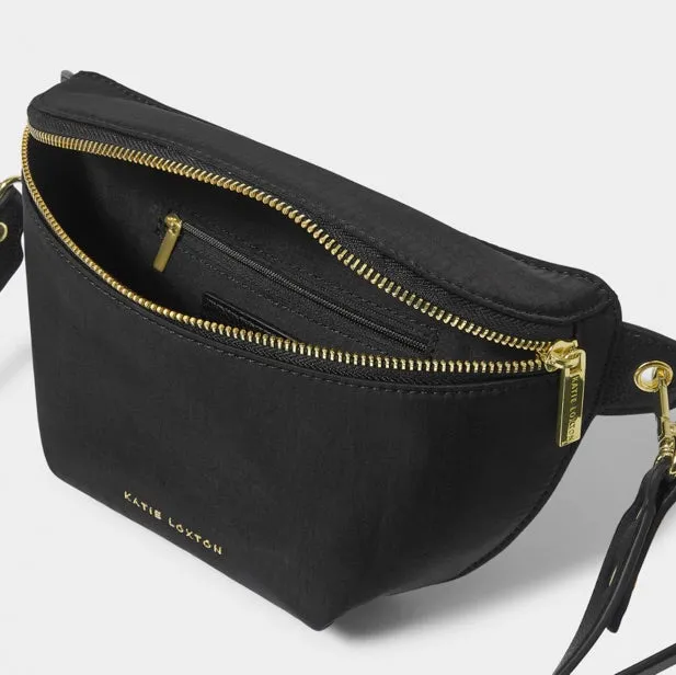 Nylon-Luxe Belt Bag | Black