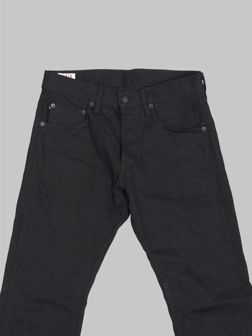 ONI Denim 286-13BK Jet Black 13oz Neat Straight Cut Jeans - Premium Quality Dark Wash Denim