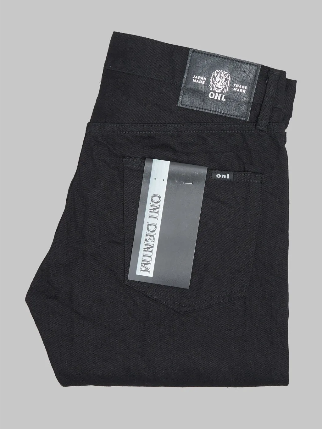 ONI Denim 286-13BK Jet Black 13oz Neat Straight Cut Jeans - Premium Quality Dark Wash Denim