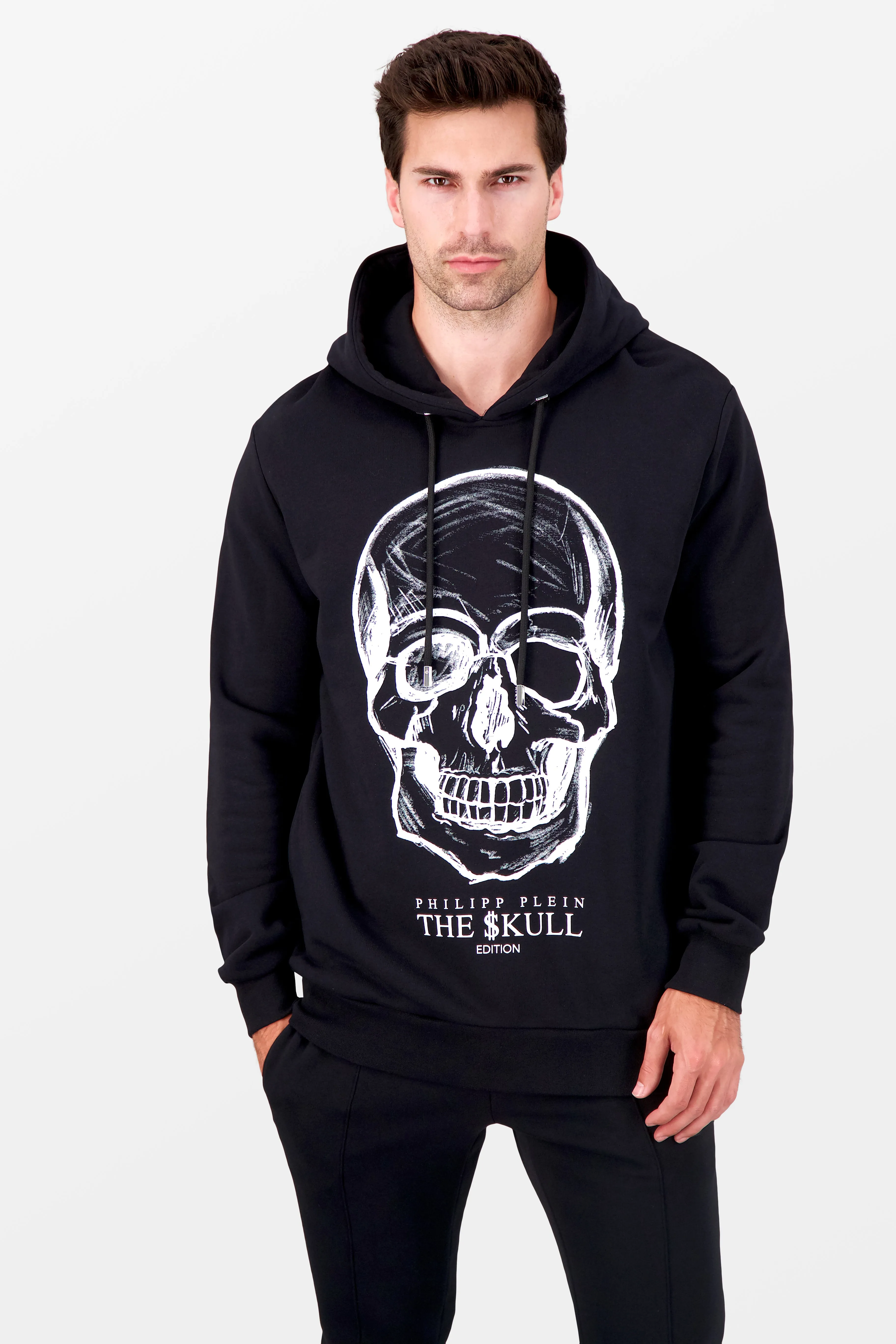 Philipp Plein Black Skull Print Hoodie