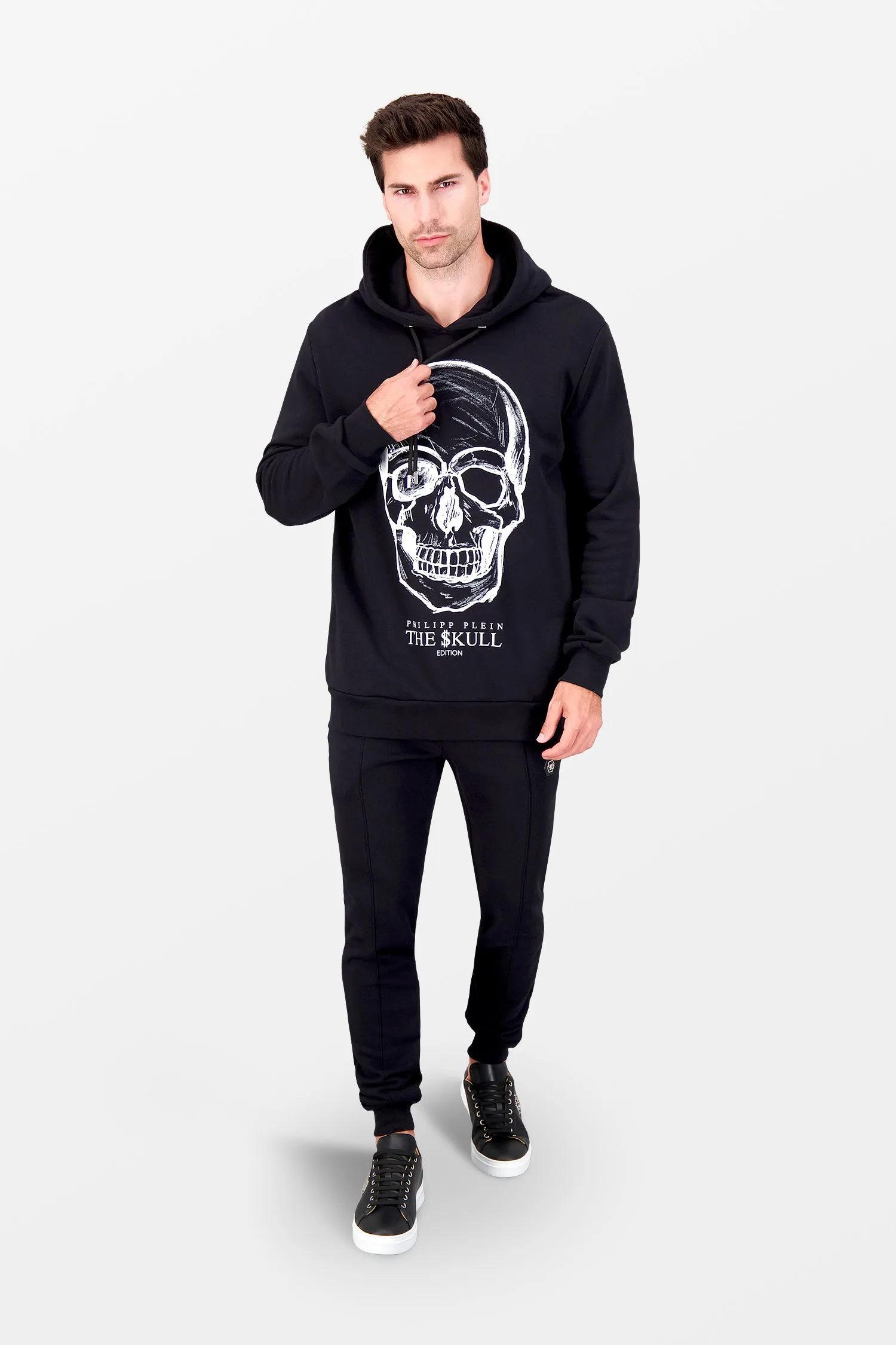 Philipp Plein Black Skull Print Hoodie