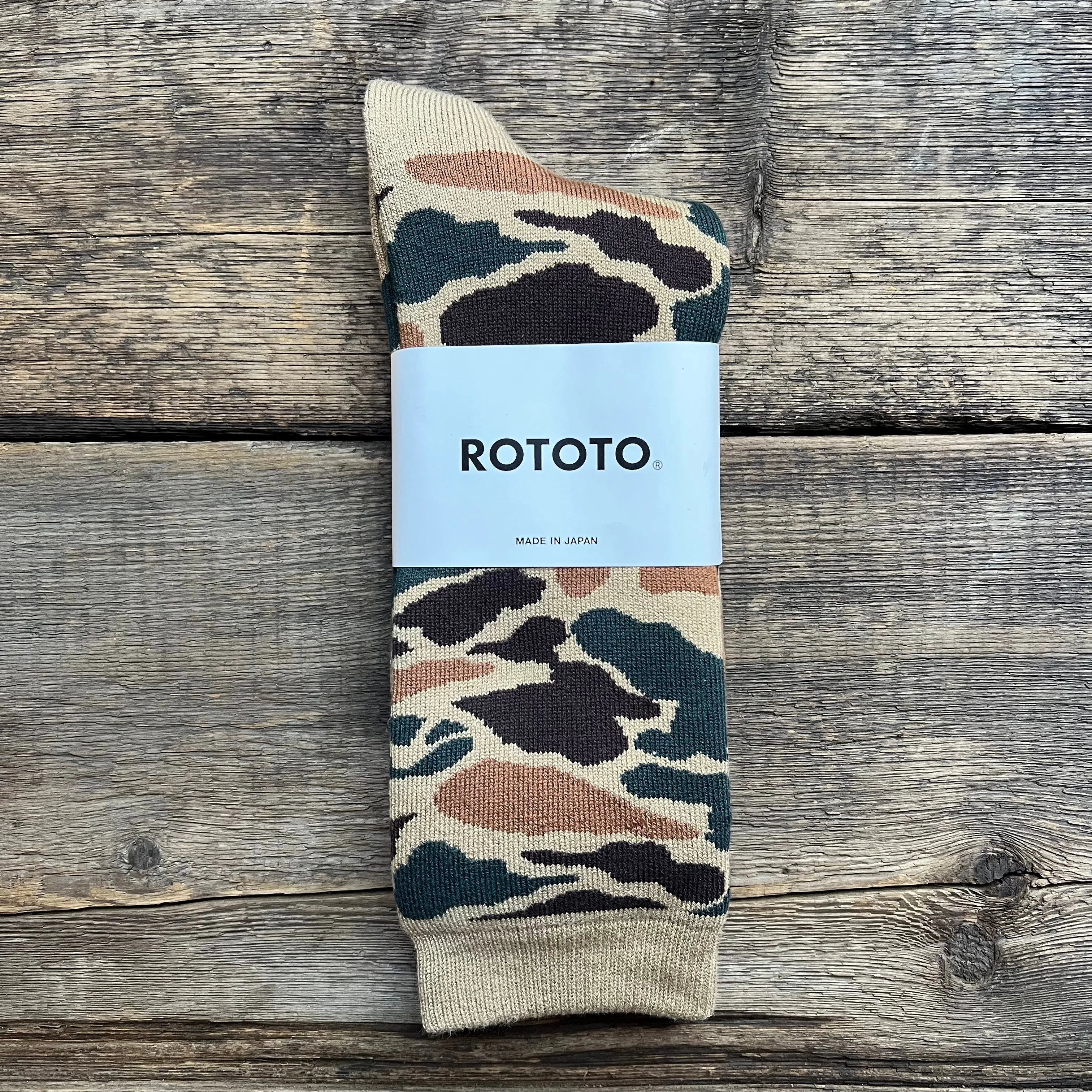 Pile Camo Crew Socks, Khaki