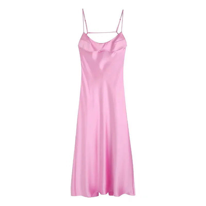 Pink Me Satin Dress