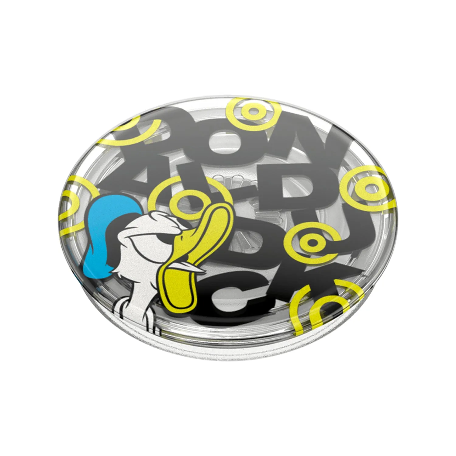 PopSockets PopGrip Swappable Holder Angry Donald Clear