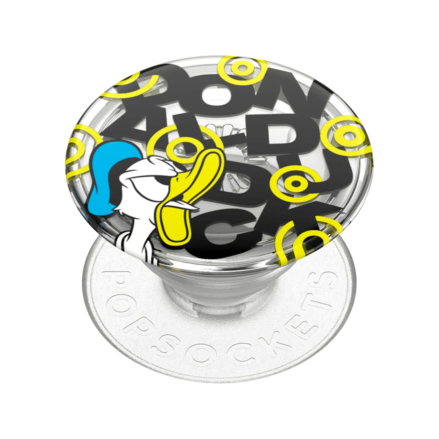 PopSockets PopGrip Swappable Holder Angry Donald Clear