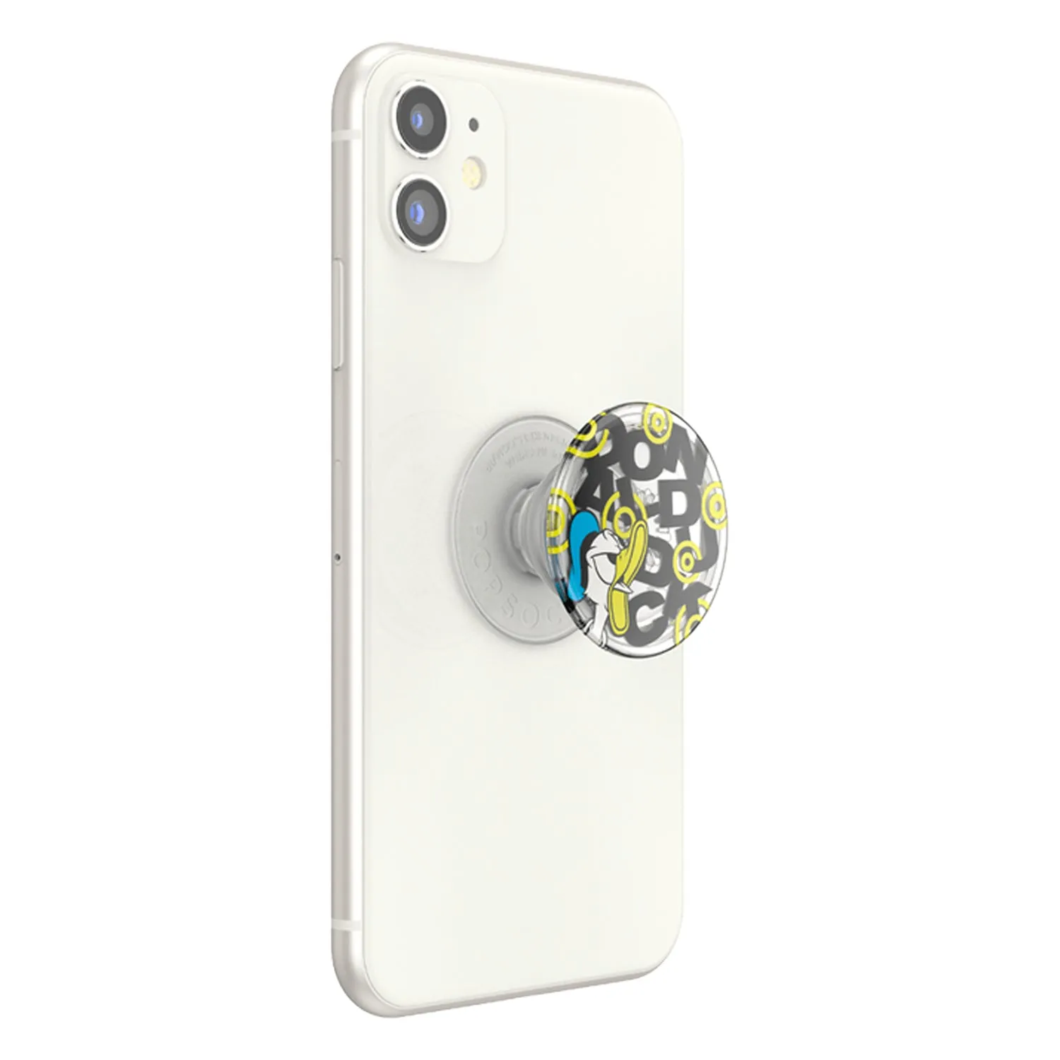 PopSockets PopGrip Swappable Holder Angry Donald Clear