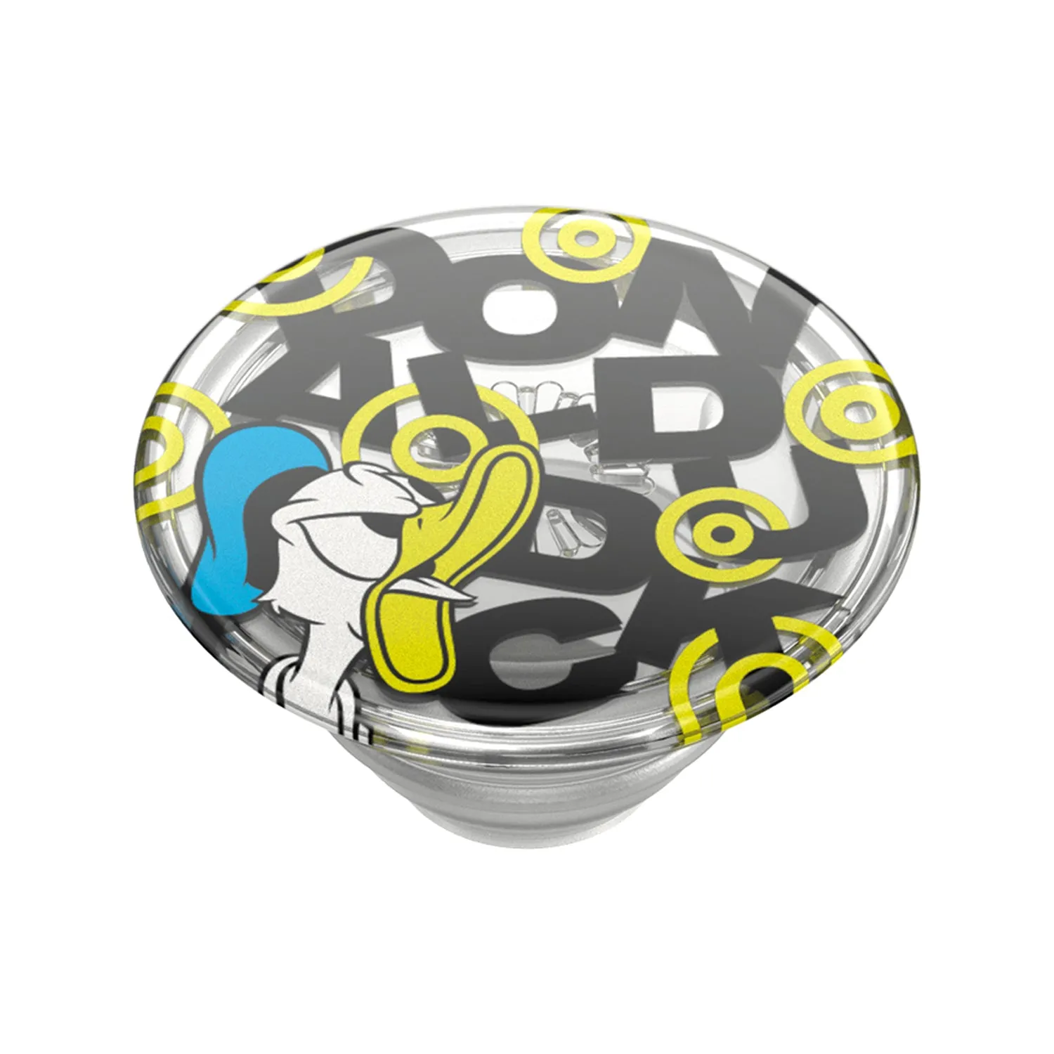 PopSockets PopGrip Swappable Holder Angry Donald Clear