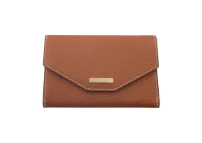 Purse Wallet Dolomite Pebble Print Calf Leather - Tan