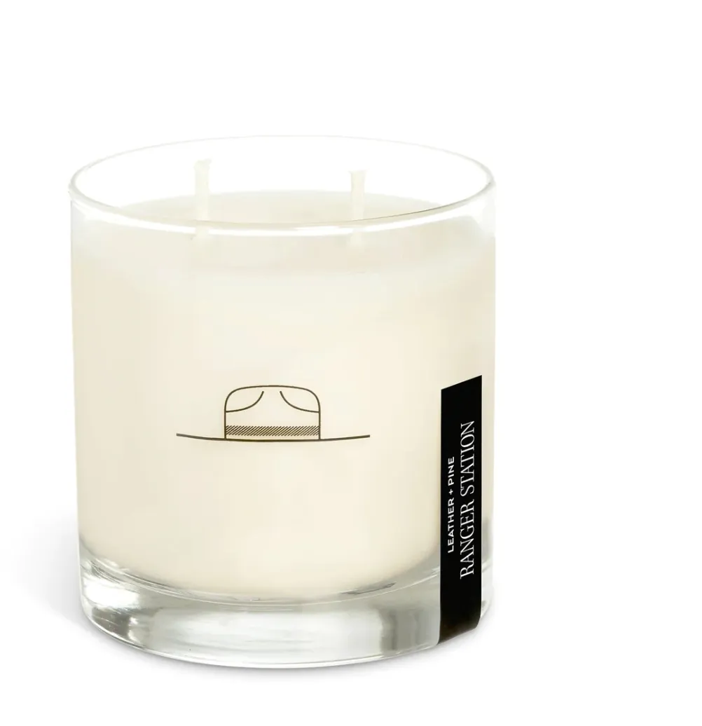 Ranger Station Leather   Pine Candle