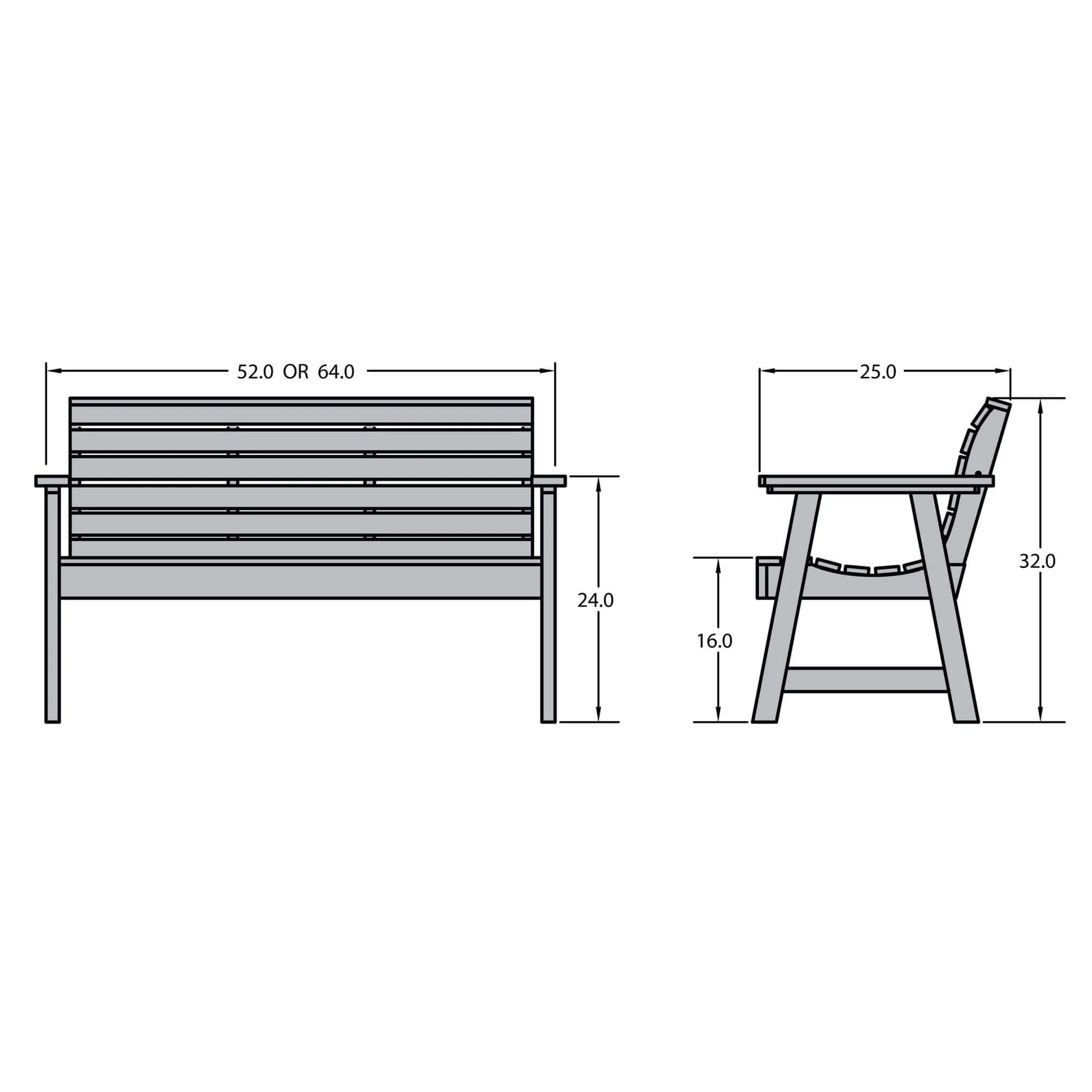 Refurbished 4ft Weatherly Garden Bench