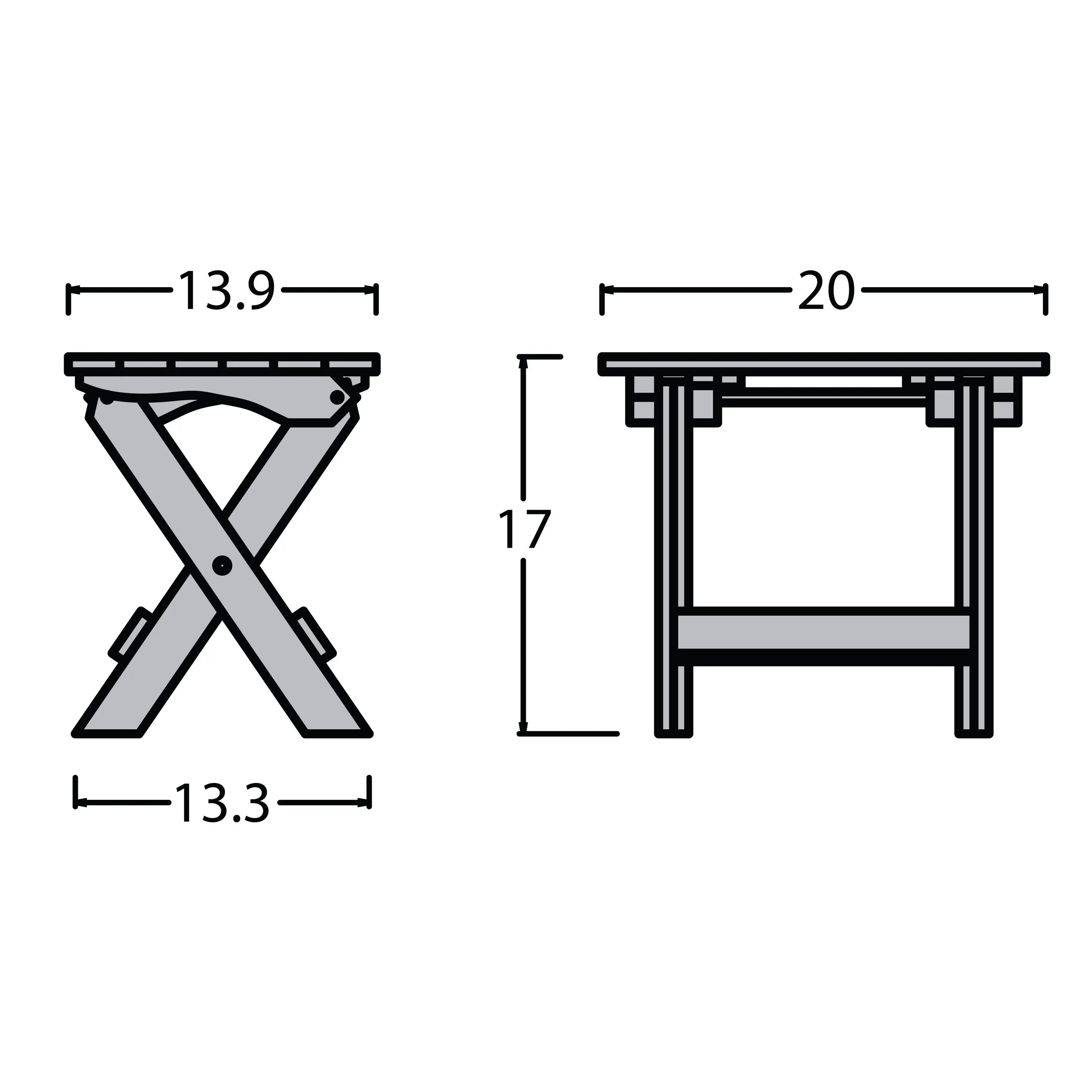 Refurbished Folding Adirondack Side Table