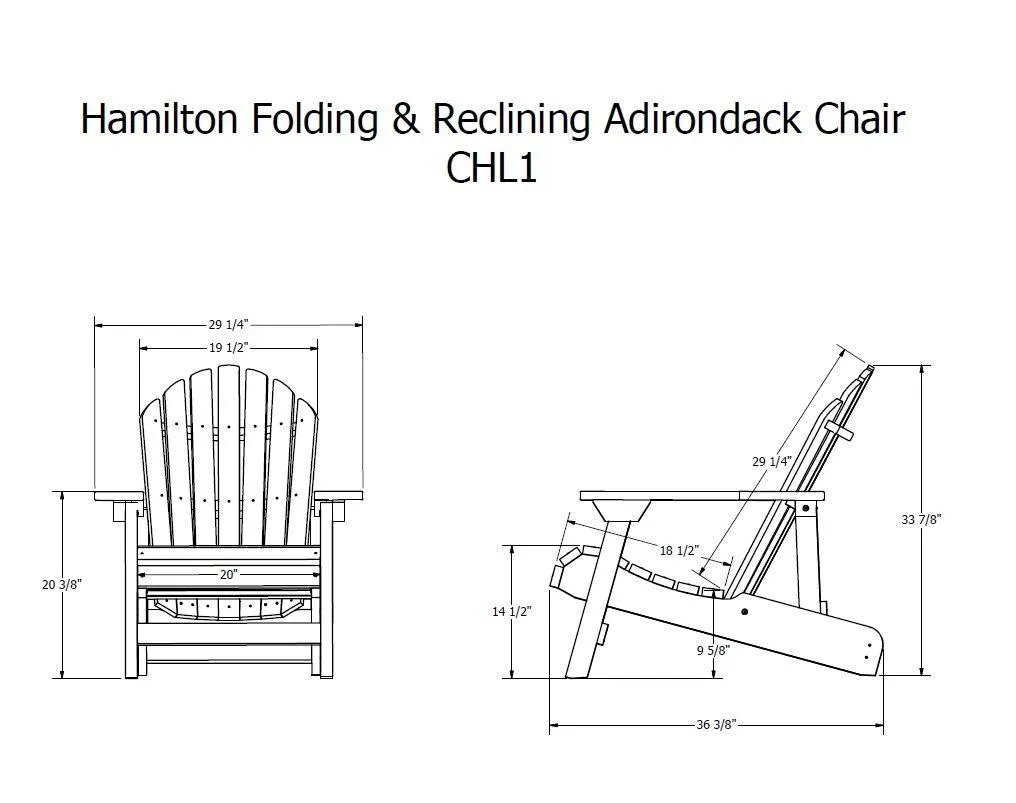 Refurbished Hamilton Folding & Reclining Adirondack Chair