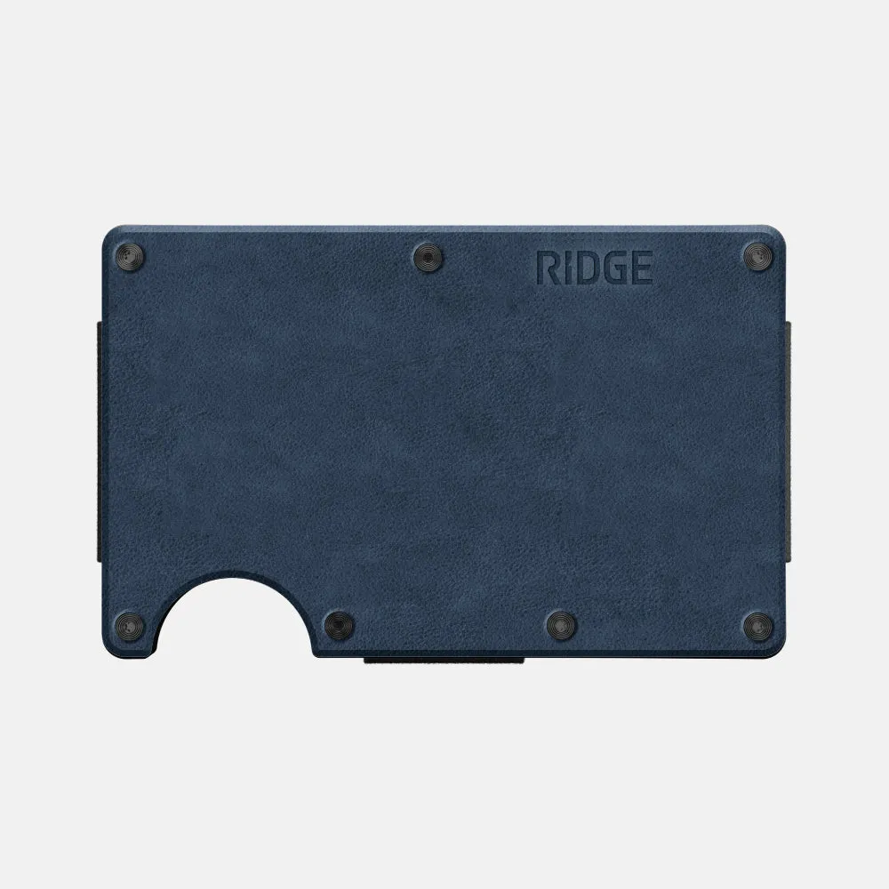 Ridge Wallet - Cobalt Blue Leather