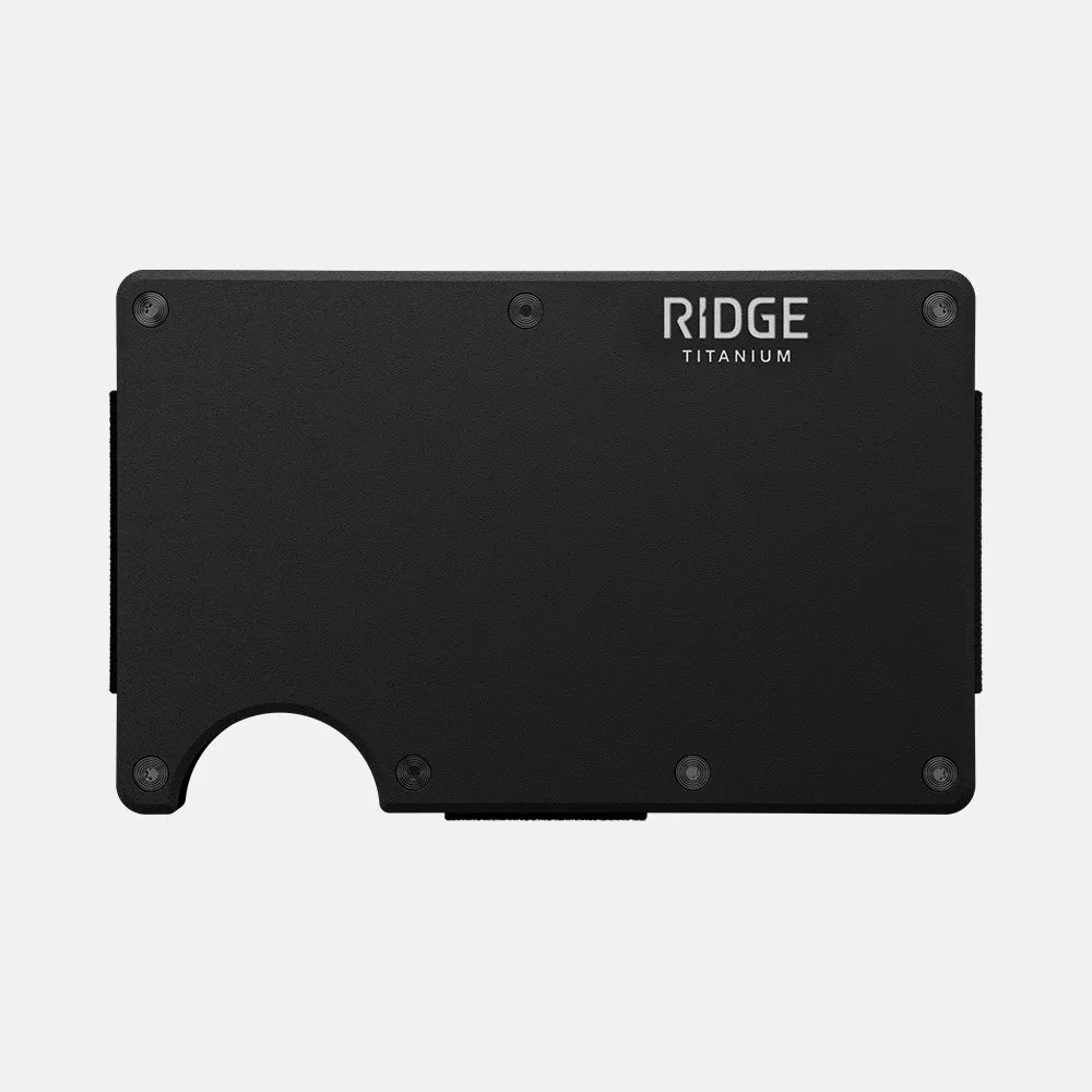 Ridge Wallet - Matte Black Titanium