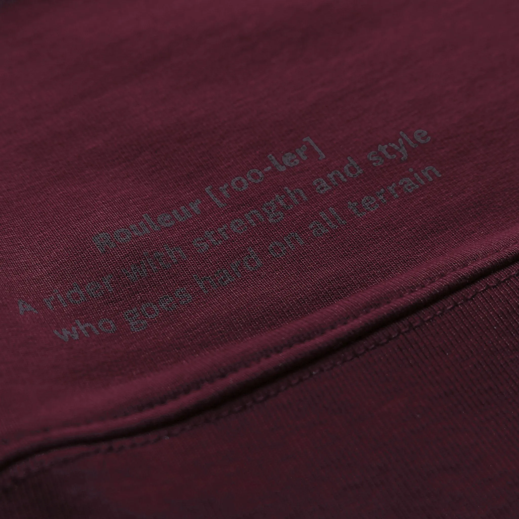 Rouleur Logo - Organic Sweatshirt - Unisex - Burgundy