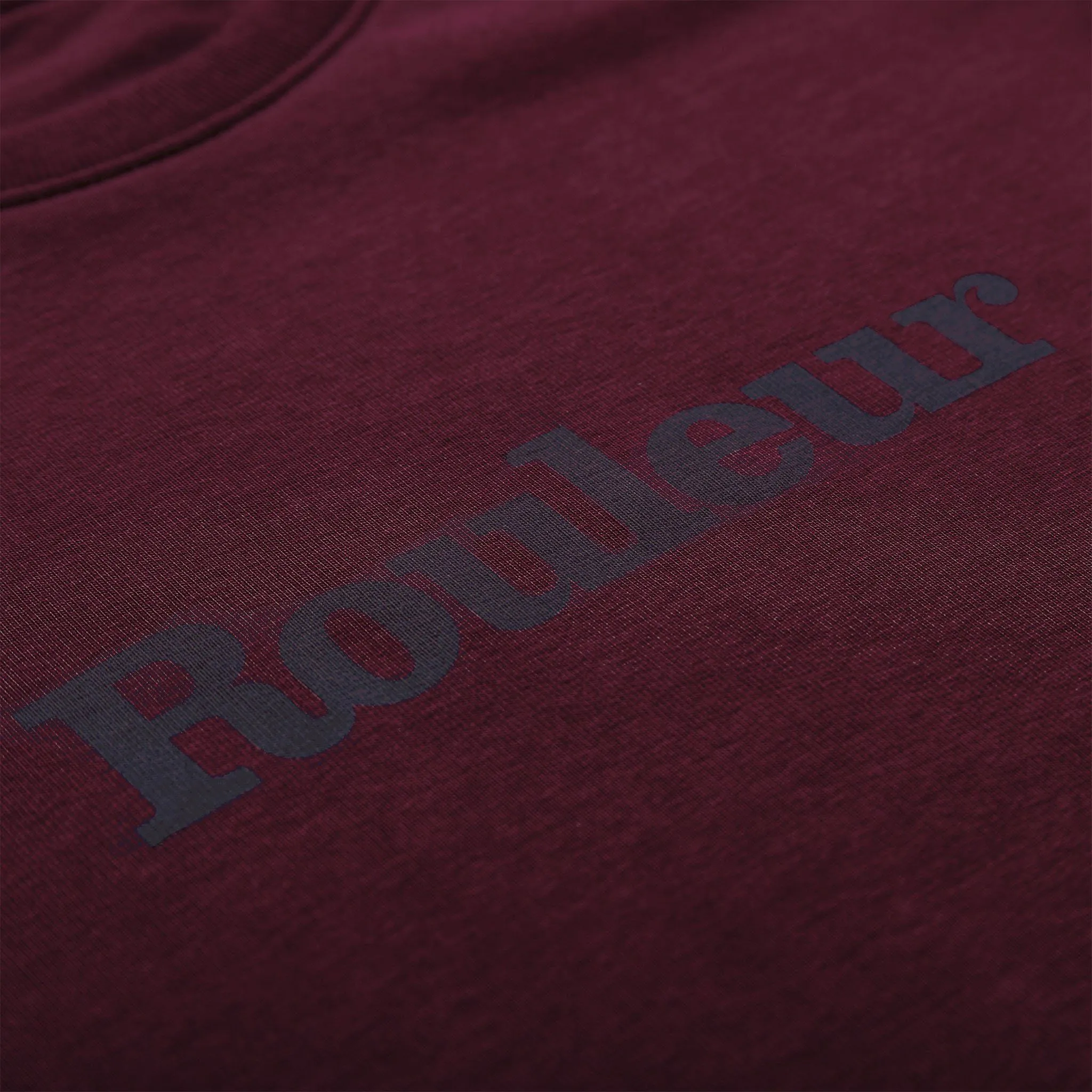 Rouleur Logo - Organic Sweatshirt - Unisex - Burgundy