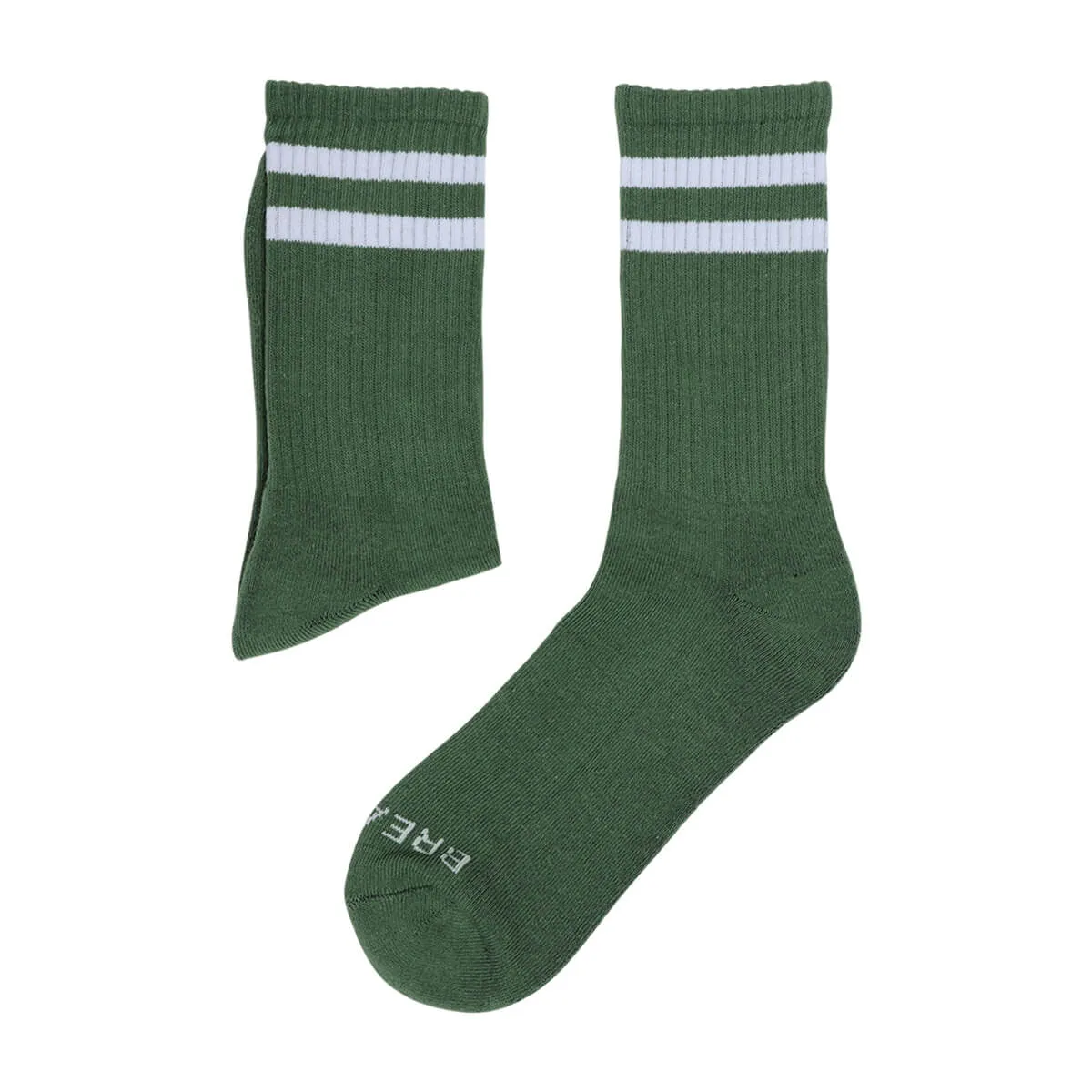 Socks | Army Green & White