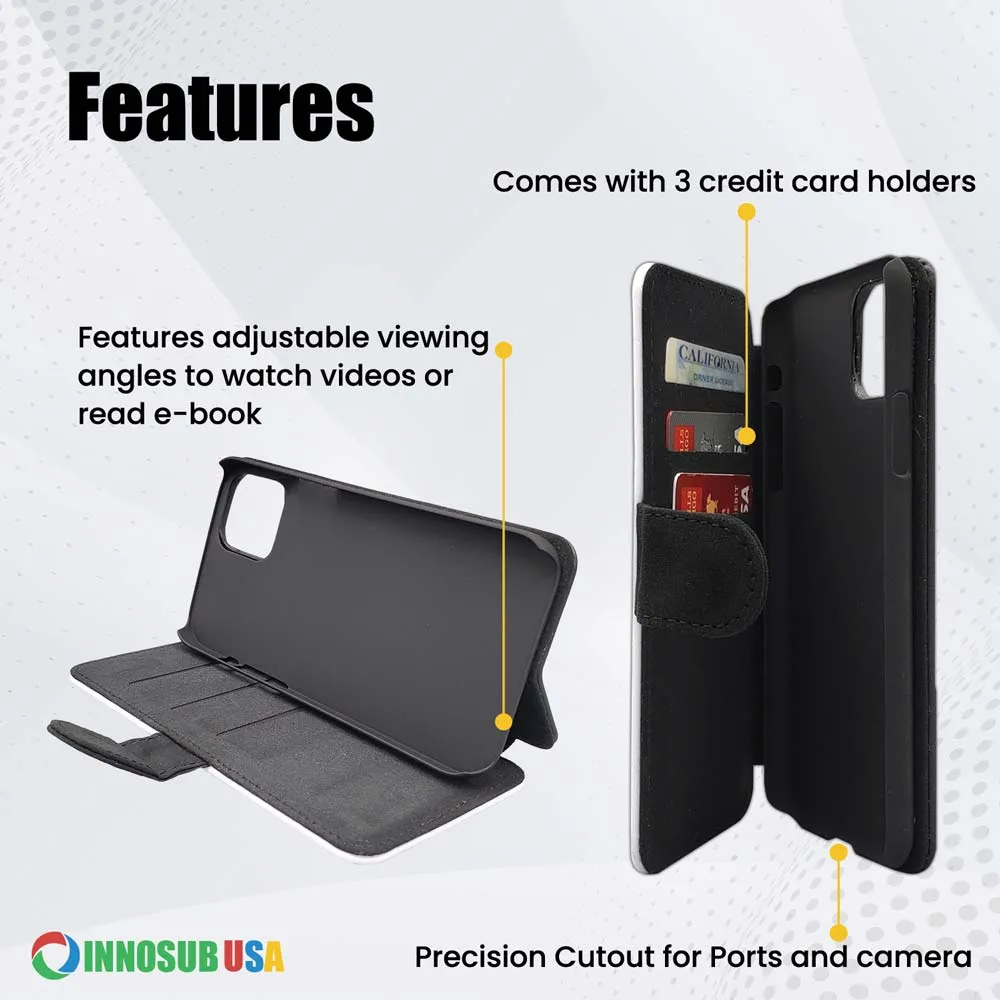 Sublimation Blank Flip Wallet Case Compatible with Samsung Galaxy S20 S21 S22 S23 Ultra