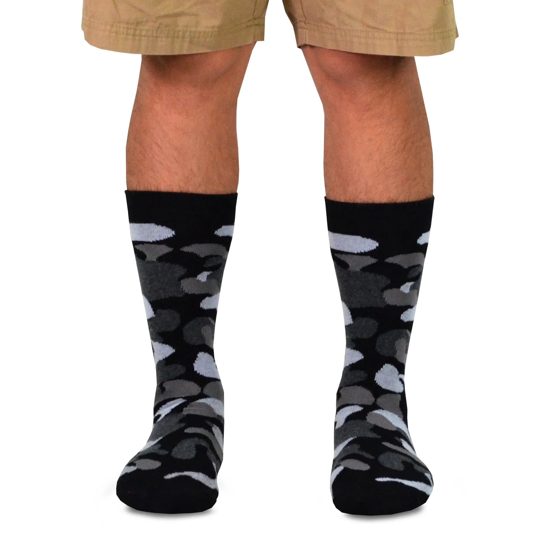 TeeHee Socks Men's Novelty Cotton Crew Camo 5-Pack (51057)