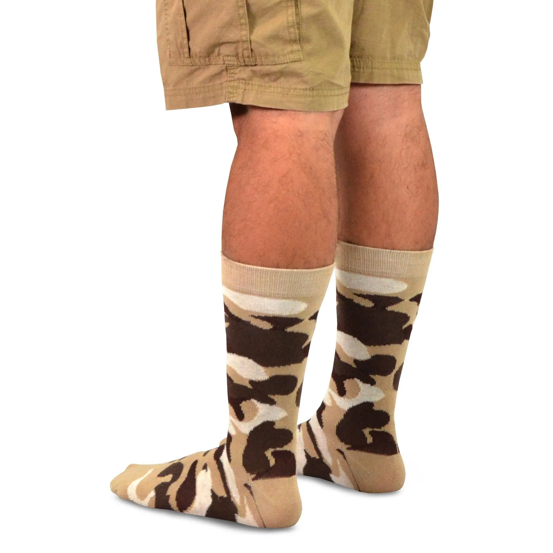 TeeHee Socks Men's Novelty Cotton Crew Camo 5-Pack (51057)